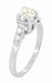 Comstock 0.45 Carat Faint Yellow Diamond Vintage Engagement Ring in Platinum