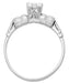 Retro Moderne Bows 1950's Vintage Solitaire Diamond Engagement Ring in Platinum | 0.33 Carat