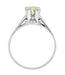 Clarissa 1950's Retro Vintage Faint Yellow Diamond Engagement Ring in Platinum