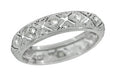 Art Deco Oakdale Diamond Antique Wedding Band in Platinum - Size 5 1/2