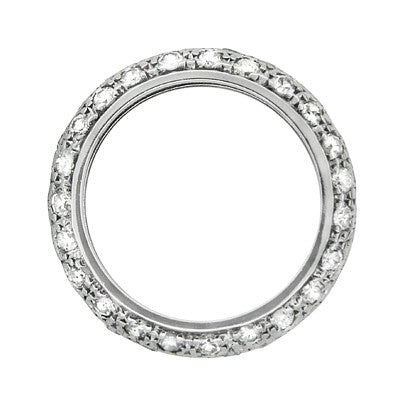 Vintage Art Deco Norwalk Diamond Wedding Band in Platinum - Size 6 3/4 - 1.72 Carat TDW - Item: R1088 - Image: 2