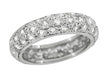 Vintage Art Deco Norwalk Diamond Wedding Band in Platinum - Size 6 3/4 - 1.72 Carat TDW