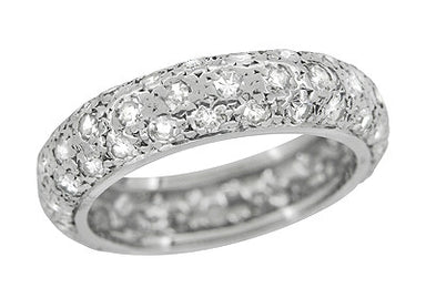 Vintage Art Deco Norwalk Diamond Wedding Band in Platinum - Size 6 3/4 - 1.72 Carat TDW