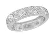 Riverton Antique Engraved Filigree Art Deco Diamond Wedding Band in Platinum - Size 6 3/4