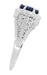 Art Deco Filigree Blue Sapphire Loving Duo Trillion Ring in Sterling Silver