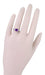 Edwardian Filigree East West Oval Amethyst Promise Ring in Sterling Silver | 1.20 Carat