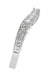Art Deco Engraved Scrolls Curved Diamond Wedding Ring in Platinum