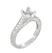 X & O Kisses Platinum 1 Carat Diamond Engagement Ring Semimount