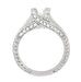 X & O Kisses Platinum 1 Carat Diamond Engagement Ring Semimount