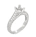 X & O Kisses 3/4 Carat Round Diamond Engagement Ring Setting in 14 or 18 Karat White Gold