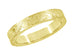 Western Engraved Scrolls & Leaves Antique Style Wedding Band in Yellow Gold - 5mm Wide