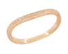 Matching r1166r wedding band for Filigree Scrolls Engraved White Sapphire Engagement Ring in 14 Karat Rose ( Pink ) Gold