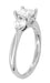 Ritani 1 Carat Princess and Heart Shaped Diamonds 3 Stone Engagement Ring in Platinum - 1.60 Carats Total Diamond Weight