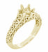 Filigree Flowing Scrolls Engagement Ring Setting for a 1/2 Carat Diamond in 14 Karat Yellow Gold | 5.5mm Round Mount