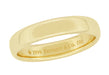 4.5mm Tiffany & Co Lucida Wedding Band 18K Yellow Gold Ring Size 8.75