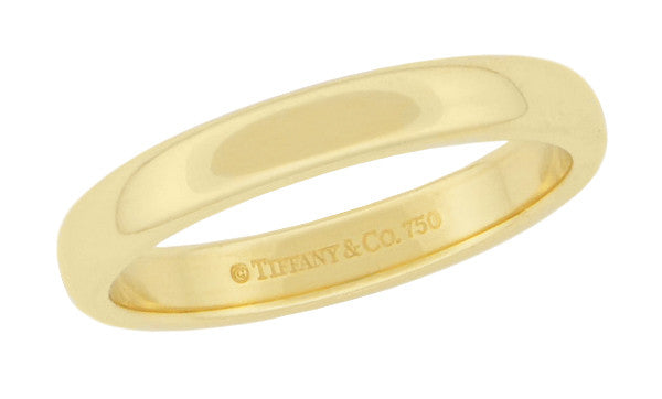 Tiffany Co Lucida Wedding Band 3mm 18K Yellow Gold Ring Size