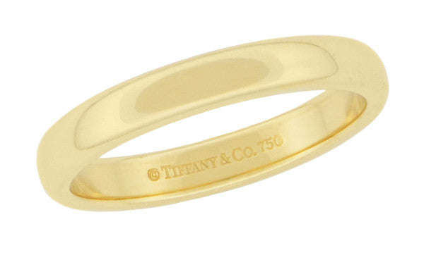 Tiffany & Co Lucida Wedding Band 3mm Wide in 18K Yellow Gold Ring Size 6