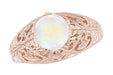 Opal Filigree Ring in 14 Karat Rose ( Pink ) Gold