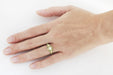 Scroll Dome Filigree Edwardian Diamond Engagement Ring in 14 Karat Yellow Gold