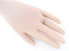 Hexagon Art Deco White Sapphire Filigree Engagement Ring in 14K White Gold