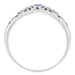 Edwardian Filigree Blue Sapphire Ring in Platinum