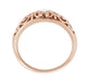 Edwardian Scroll Filigree White Sapphire Ring in 14 Karat Rose Gold