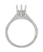 1/4 Carat Palladium Filigree Scrolls Engraved Art Deco Crown Engagement Ring Mounting | 4mm
