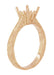 Art Deco 1 - 1.50 Carat Crown Scrolls Filigree Engagement Ring Setting in 14 Karat Rose Gold