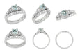 Art Deco 3/4 Carat Aquamarine and Diamond Vintage Style Engagement Ring in Platinum