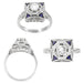 Art Deco Filigree Sapphires 1/2 Carat Engagement Ring Setting in 14 Karat White Gold