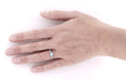 Art Deco Filigree Aquamarine and Diamond Engagement Ring in Platinum