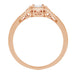 1930's Art Deco 14 Karat Rose Gold Low Profile Diamond Engagement Ring