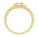 Yellow Gold 1930's Art Deco Filigree Low Profile Diamond Engagement Ring