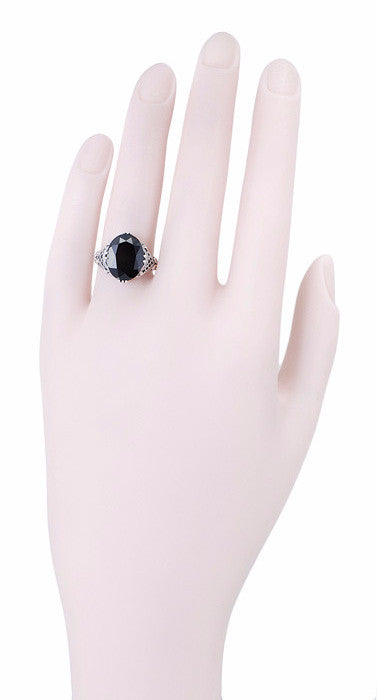Crystal Ring Black Vibrant Spirit Ring Pandora Black Stone Ring