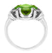 Victorian Square Peridot Ring in 14 Karat White Gold