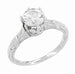 Art Deco 0.70 Carat Platinum Filigree Solitaire Diamond Engagement Ring