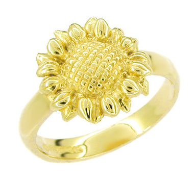 Sunflower Ring in 14 Karat Yellow Gold