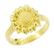 Sunflower Ring in 14 Karat Yellow Gold