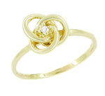 1950's Diamond Love Knot Ring in Yellow Gold - 10K or 14K