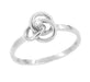 Love Knot Diamond Ring in White Gold - 1950's Design