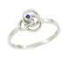 Love Knot Blue Sapphire Promise Ring in White Gold - 10K or 14K
