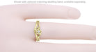 Retro Moderne Yellow Gold Blooming Rose Diamond Promise Ring - 10K or 14K