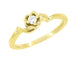 Retro Moderne Yellow Gold Blooming Rose Diamond Promise Ring - 10K or 14K