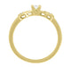 1950's Retro Moderne 1/4 Carat Certified Diamond Engagement Ring in 14K Yellow Gold