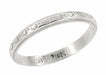 Art Deco Antique Wedding Ring in 18 Karat White Gold