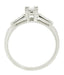 Mid Century 14 Karat White Gold Diamond Engagement Ring
