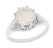 1950's Royal Crown Opal Engagement Ring in White Gold