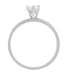 Happy White Sapphire Engagement Ring in 14 Karat White Gold