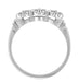 1950's Mid Century Retro Modern Starburst Bridal Diamond Ring Set in 14 Karat White Gold