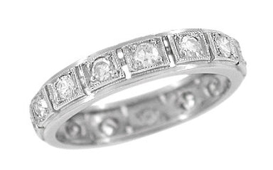 Cannondale Vintage Platinum Mid Century Diamond Eternity Band - Size 6